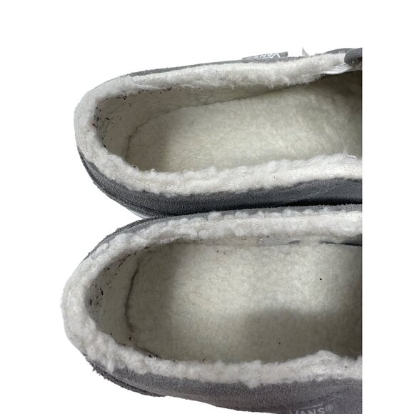 Vans Asher Suede Drizzle Grey Sherpa Slip On Skate Shoes Women's Size 6.5 - Picture 8 of 11